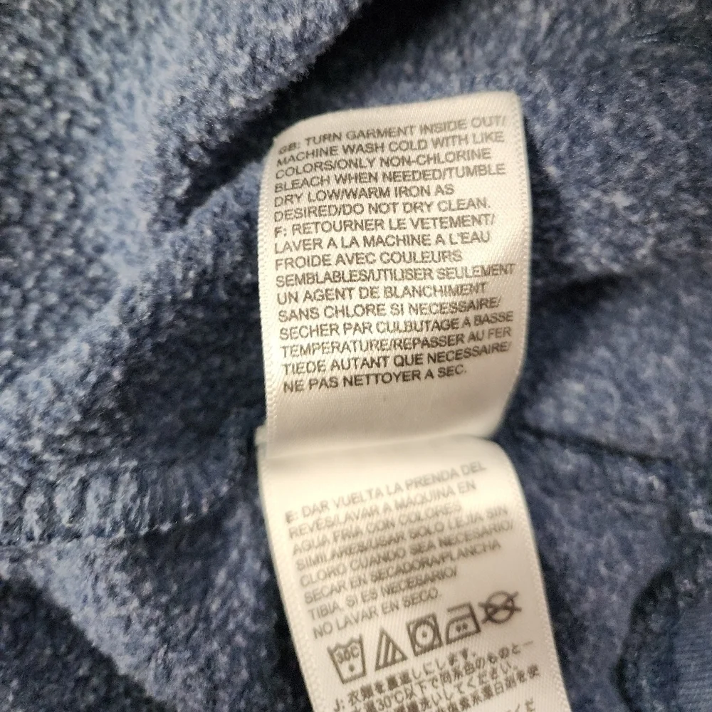 The North Face hoodie mens size small blue excellent condition bear  logo - Picture 9 of 10